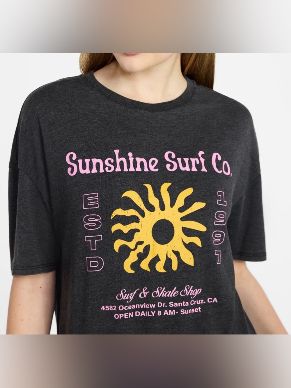 No Boundaries Washed Graphic Boyfriend Tee
